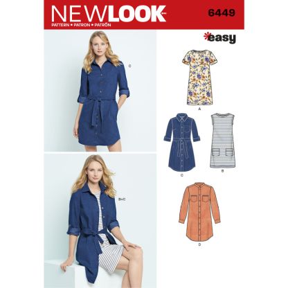 Patron New Look 6449 - Robe