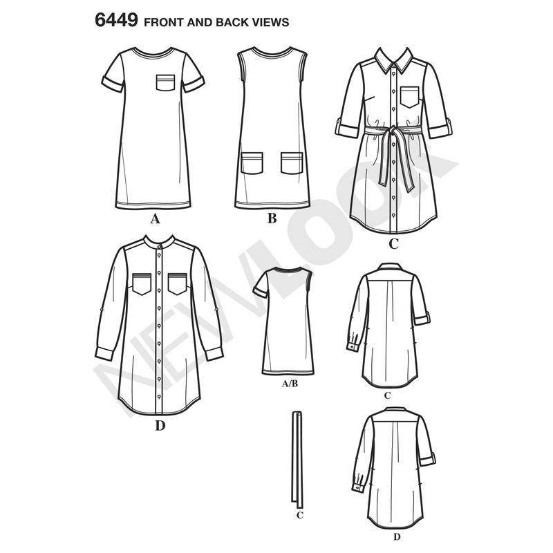 Patron New Look 6449 - Robe