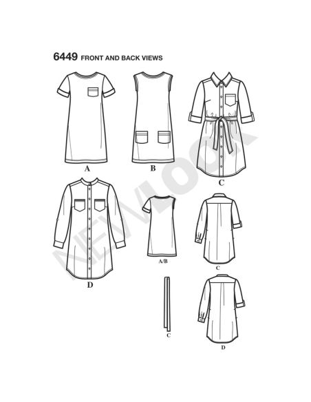 Patron New Look 6449 - Robe