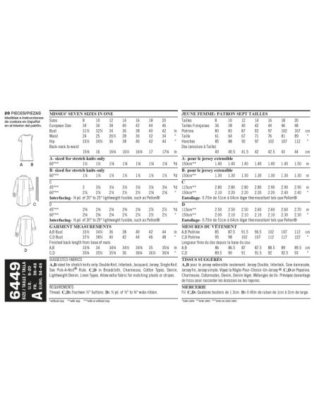 Patron New Look 6449 - Robe