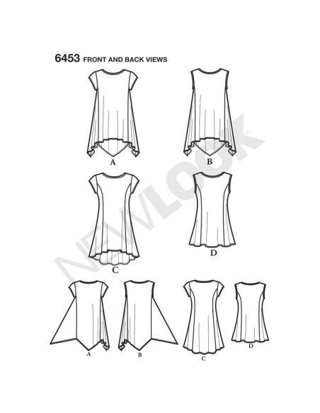 Patron New Look 6453 - Tunique