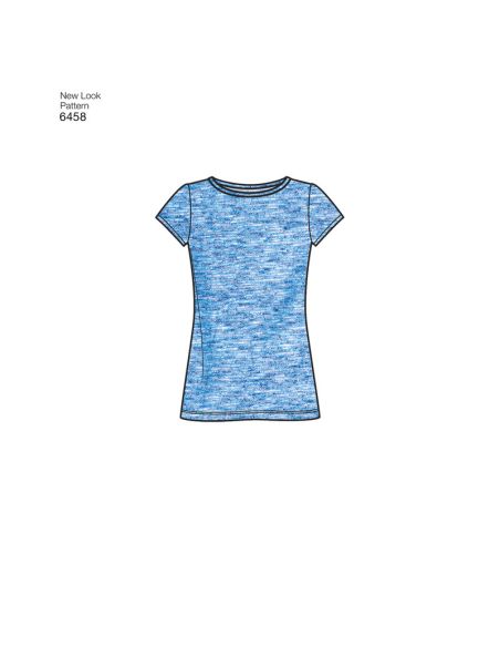 Patron New Look 6458 - Robe, tee shirt, pantalon, jupe