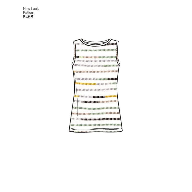 Patron New Look 6458 - Robe, tee shirt, pantalon, jupe