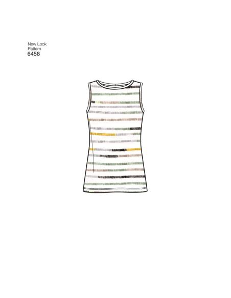 Patron New Look 6458 - Robe, tee shirt, pantalon, jupe