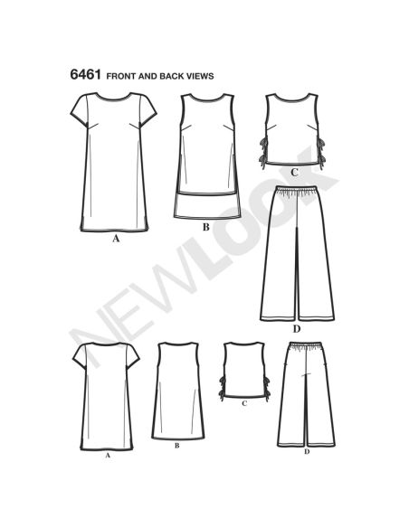 Patron New Look 6461 - Tunique et pantalon