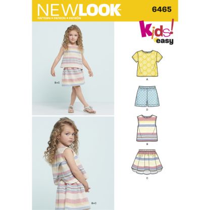 Patron New Look 6465 - Ensemble fille