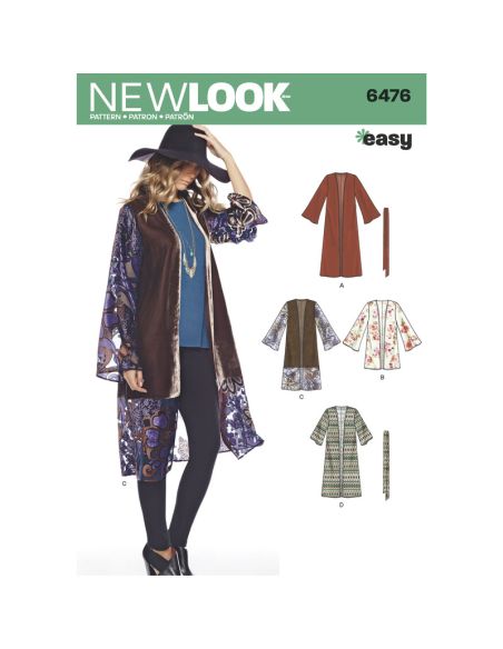 Patron New Look 6476 - Kimono
