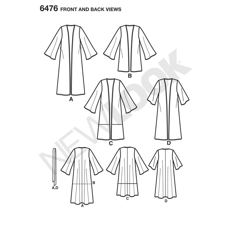 Patron New Look 6476 - Kimono