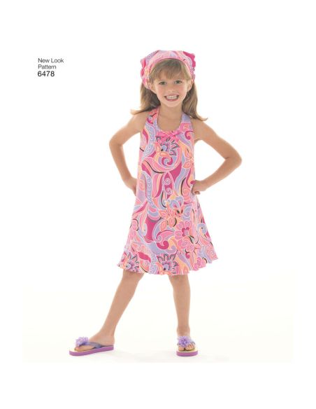 Patron New Look 6478 - Robe et bandeau fillette