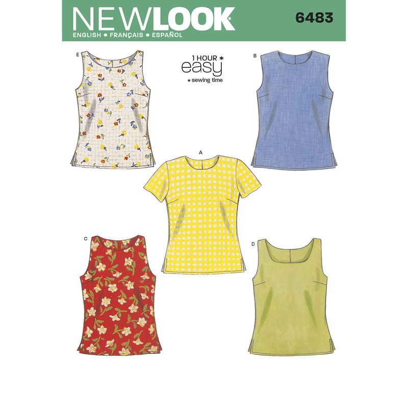 Patron New Look 6483 - Débardeur, tee-shirt