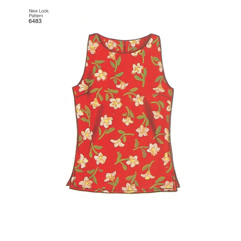 Patron New Look 6483 - Débardeur, tee-shirt