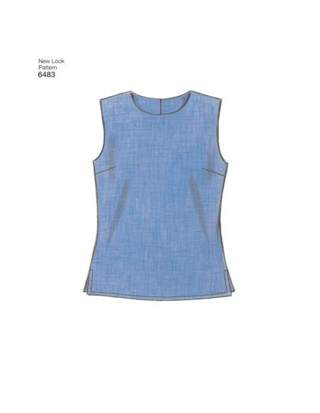 Patron New Look 6483 - Débardeur, tee-shirt