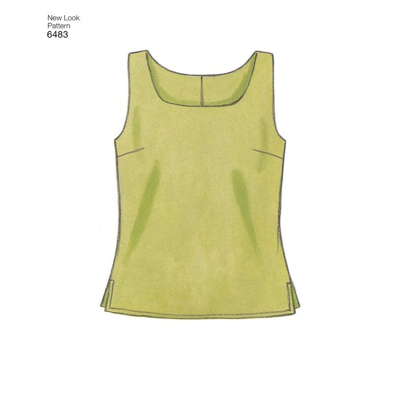 Patron New Look 6483 - Débardeur, tee-shirt