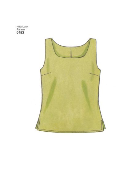Patron New Look 6483 - Débardeur, tee-shirt