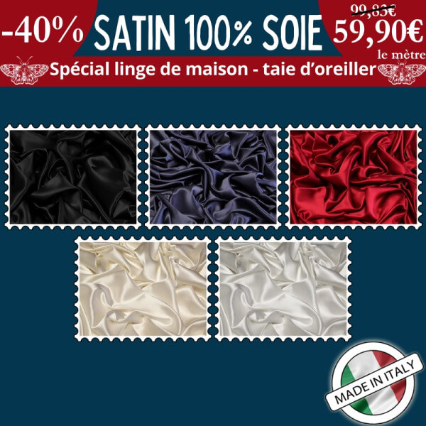 Créez vos propres taies d'oreiller en satin 100% soie de mûrier 25 mommes
