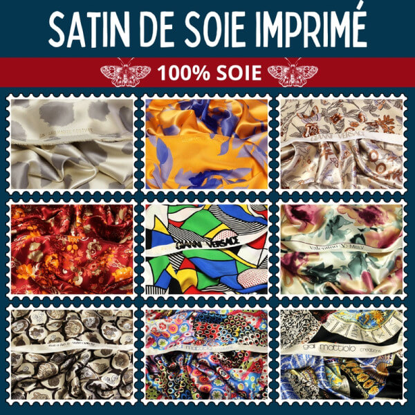 Nouveaux satins de soie imprimés : l’élégance à portée de main