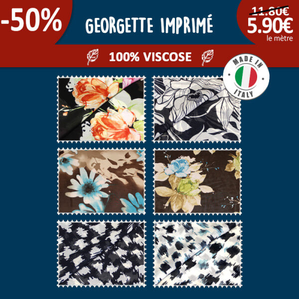 Découvrez le nouveau joyau de notre collection : la Georgette 100% viscose !