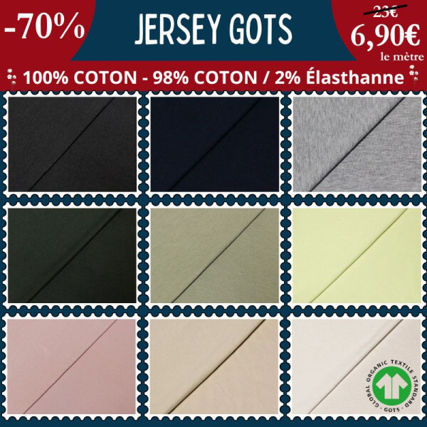 Découvrez notre jersey GOTS uni : confort, qualité et écoresponsabilité