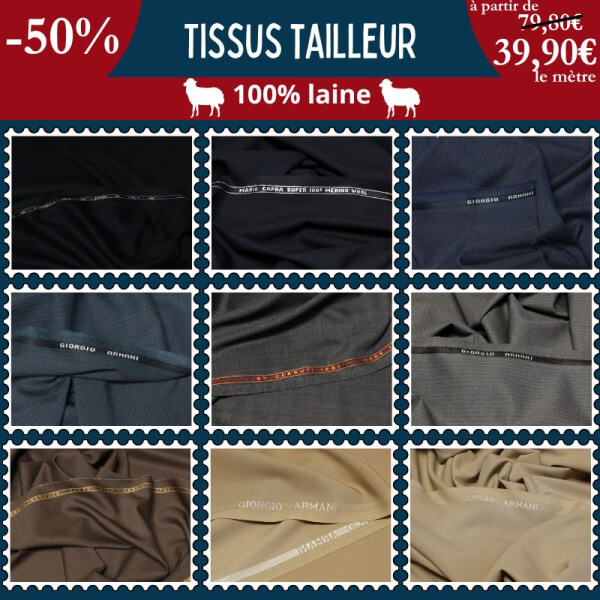 Découvrez nos tissus tailleur 100 % laine : élégance et raffinement à prix réduit ✂️