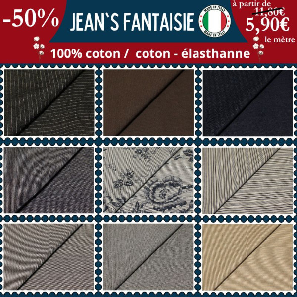 Jeans fantaisie : élégance italienne à moitié prix !