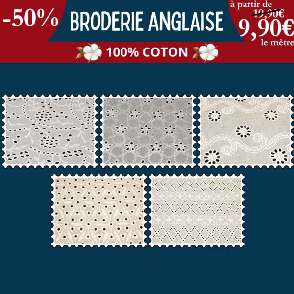 Broderie anglaise : charme et finesse à moitié prix !