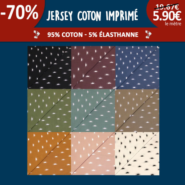 Découvrez le Jersey Coton & Élasthanne - Sunset : l’alliance parfaite de la qualité et de l’originalité !