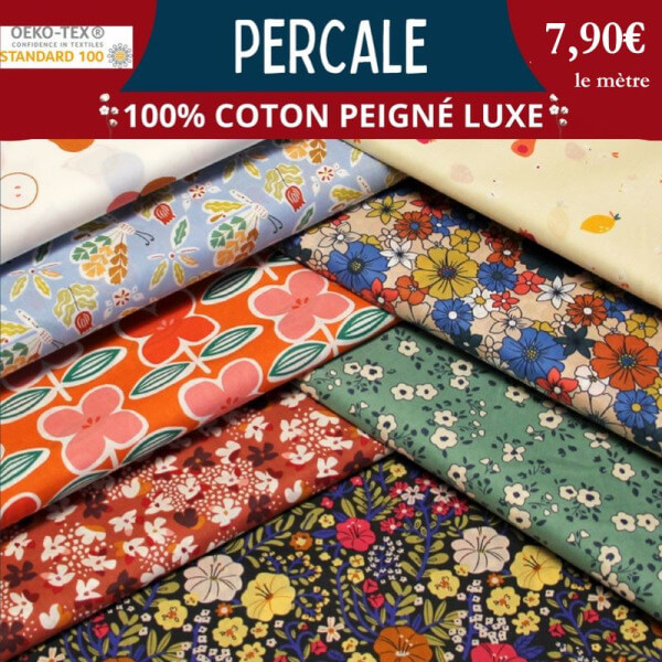 Percale 100% coton peigné luxe – Un toucher irrésistible à 7,90€