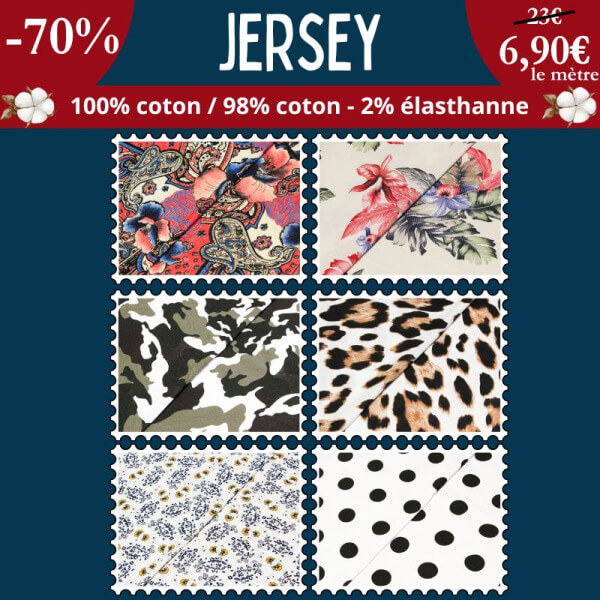 Jerseys imprimés à 6,90€/m – made in Italy & upcyclés