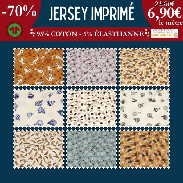 Découvrez notre nouveau Jersey coton & élasthanne certifié GOTS !