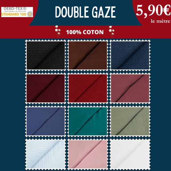 Double gaze à 5,90€ le mètre