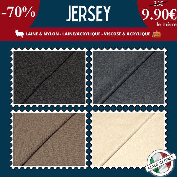 Jersey à 9,90€ le mètre