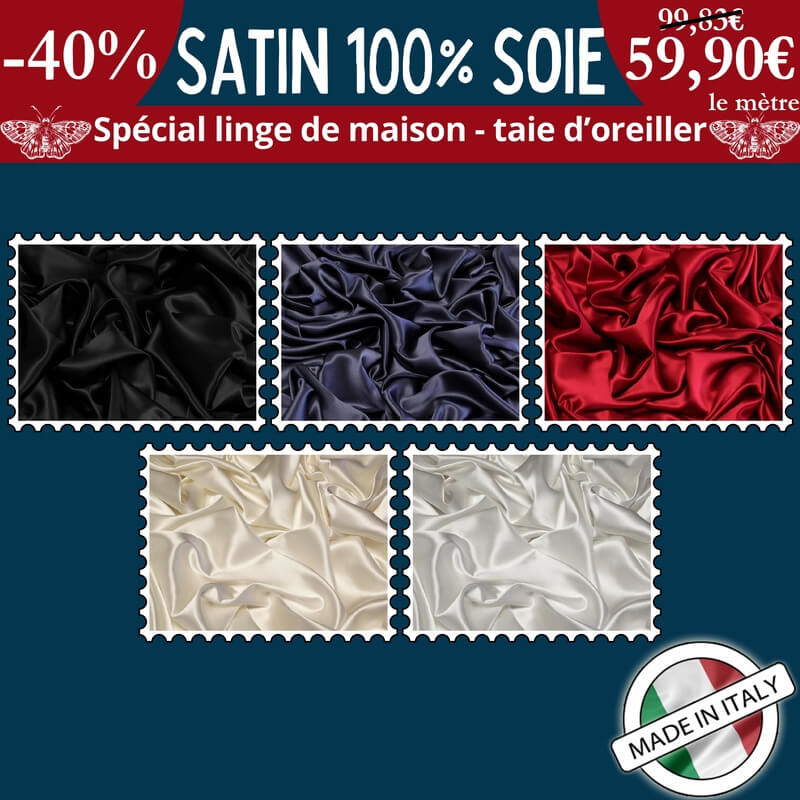 Créez vos propres taies d'oreiller en satin 100% soie de mûrier 25 mommes