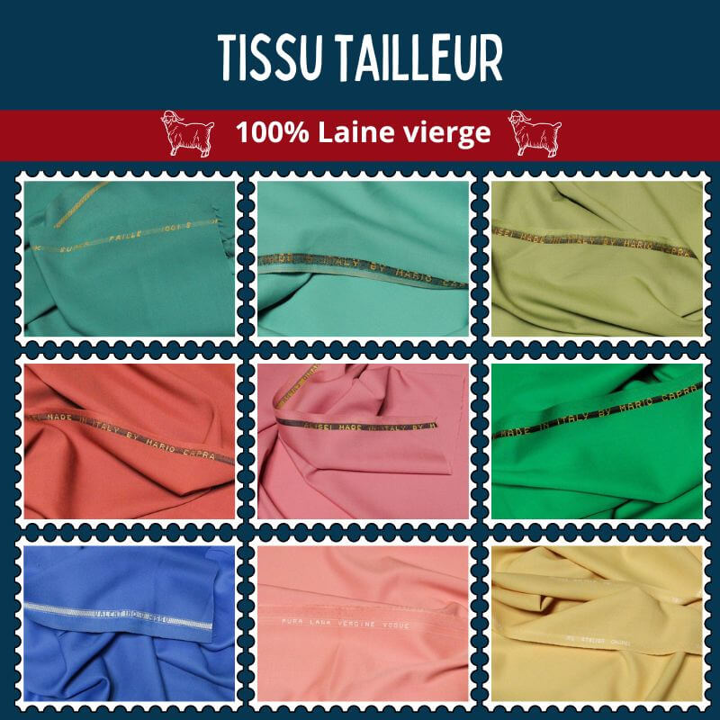 Sublimez vos créations avec nos tissus tailleurs 100% laine vierge !