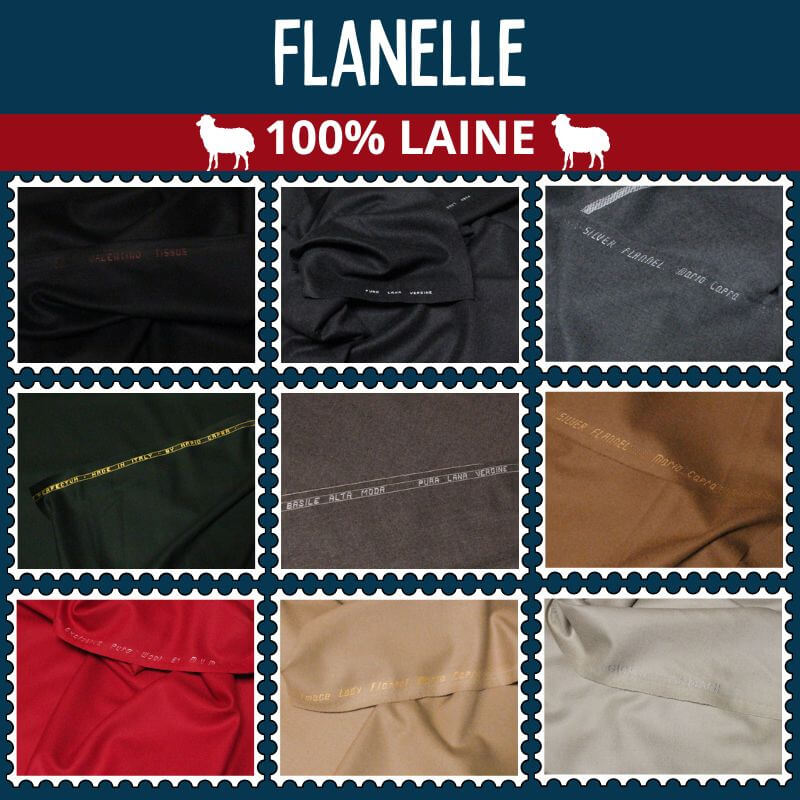 Tissus Flanelle 100% laine – Édition limitée d'Italie & Angleterre