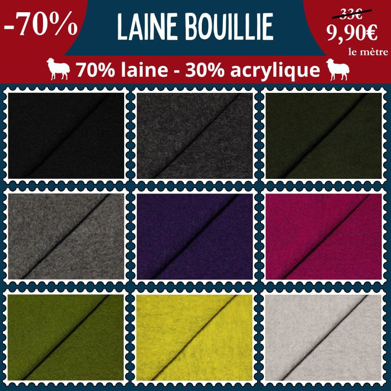 Craquez pour notre laine bouillie : qualité, chaleur et style à prix réduit !