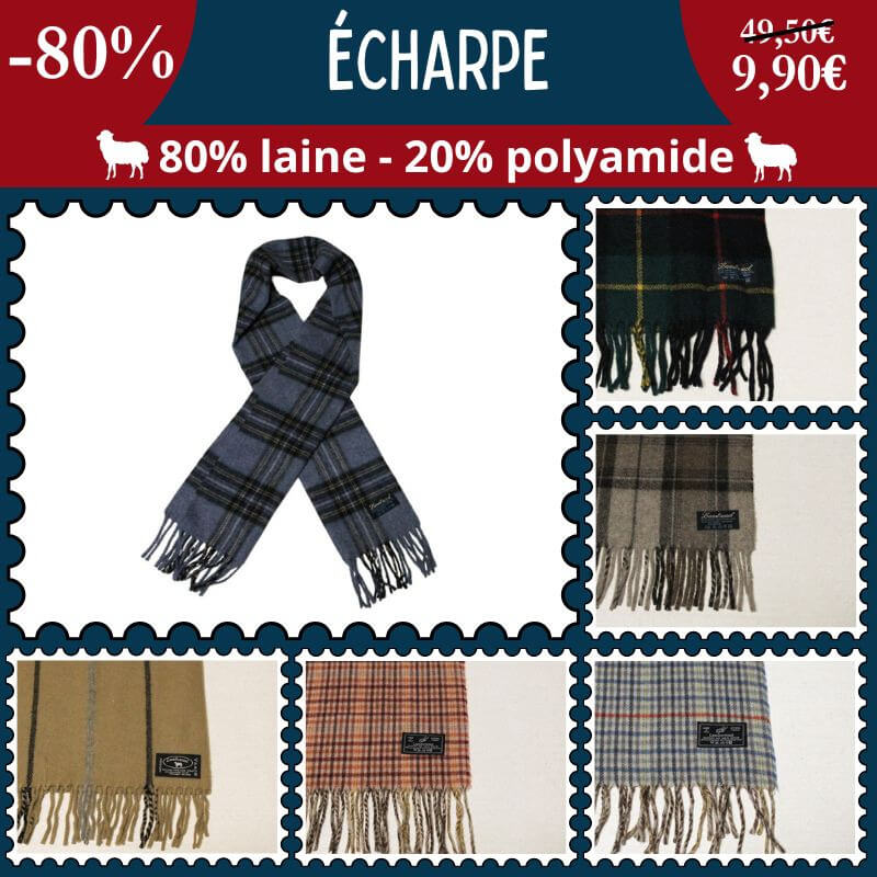 Préparez-vous pour l'hiver avec nos écharpes en laine à -80 % !