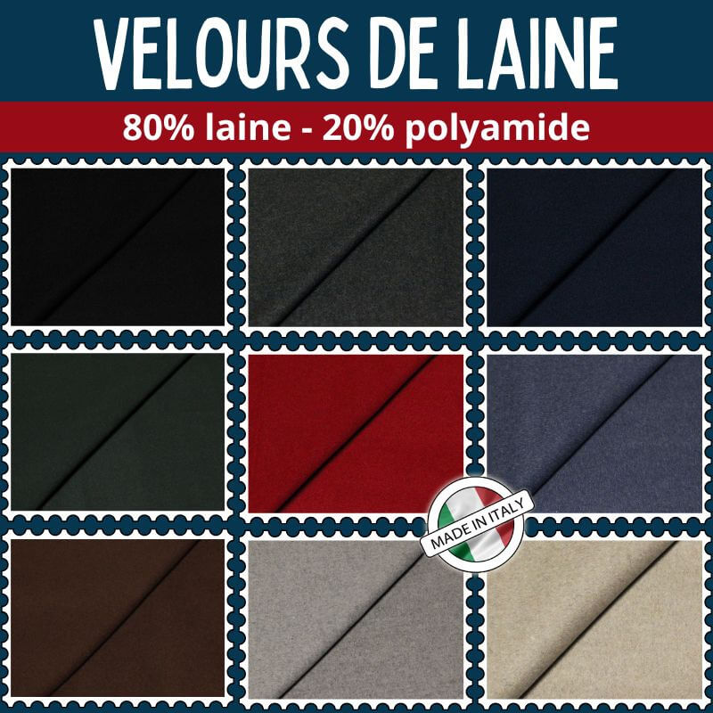 Découvrez le velours de laine italien à -50 % !