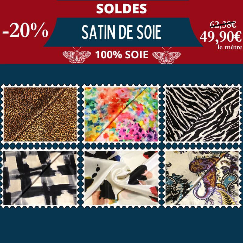 Satin 100 % soie imprimé : l’élégance à portée de main