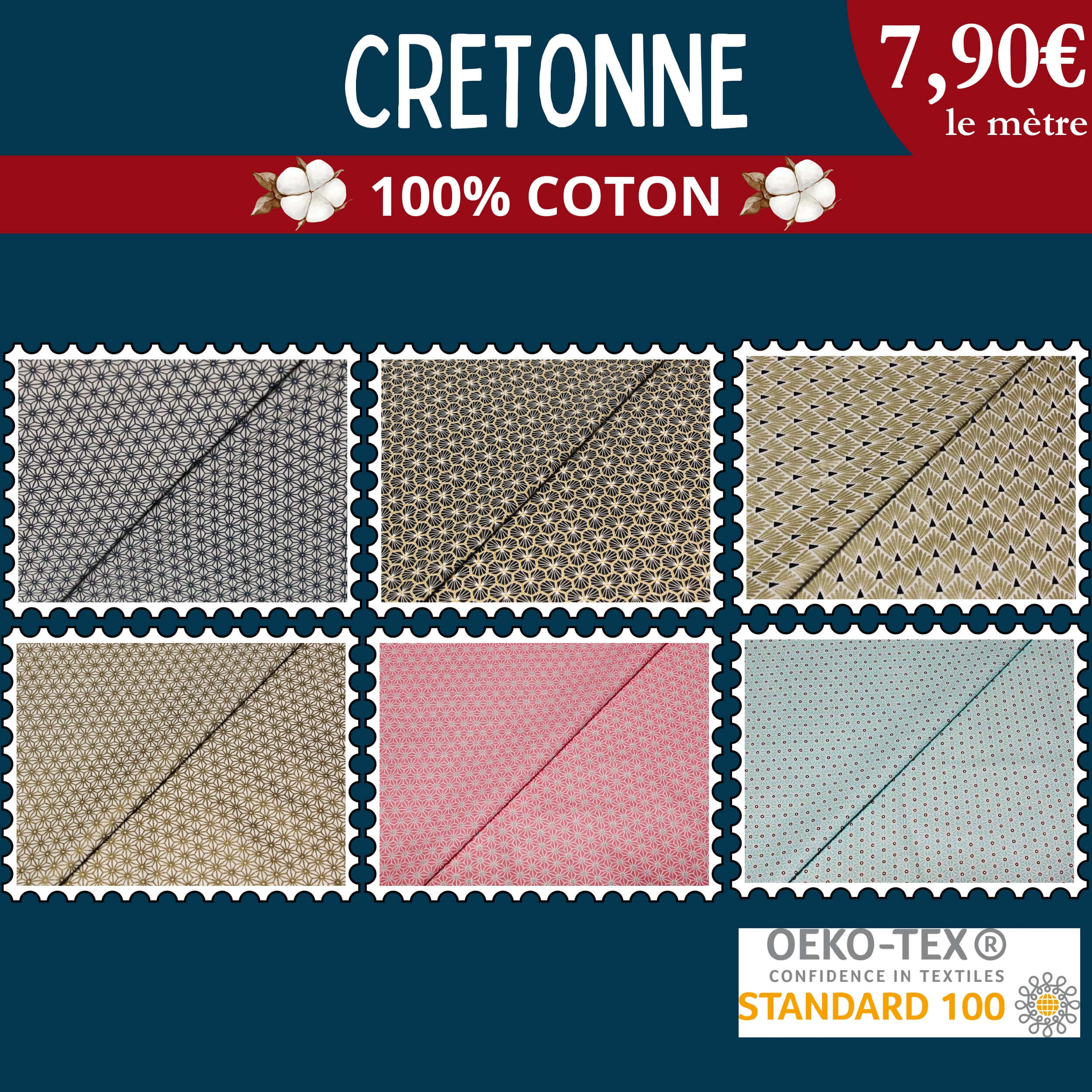 Une cretonne 100% coton OEKO-TEX qui a tout bon !