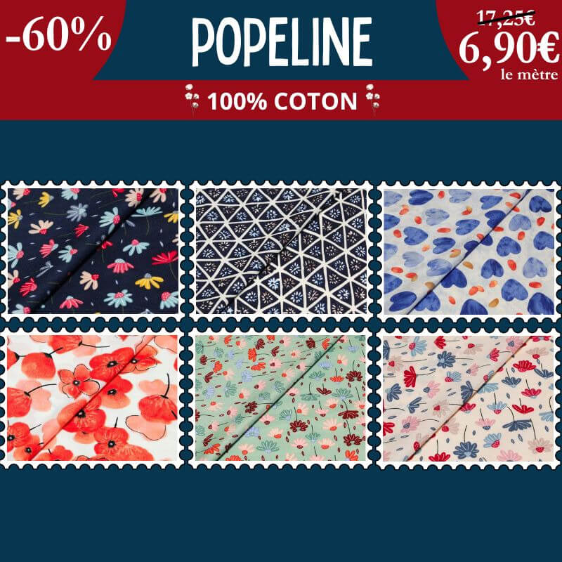 Popeline 100% coton : légèreté à -60% !