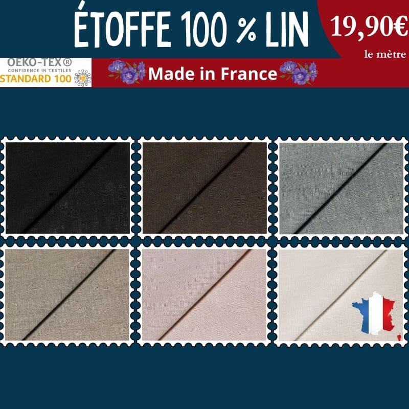 Étoffe 100% lin : élégance made in France