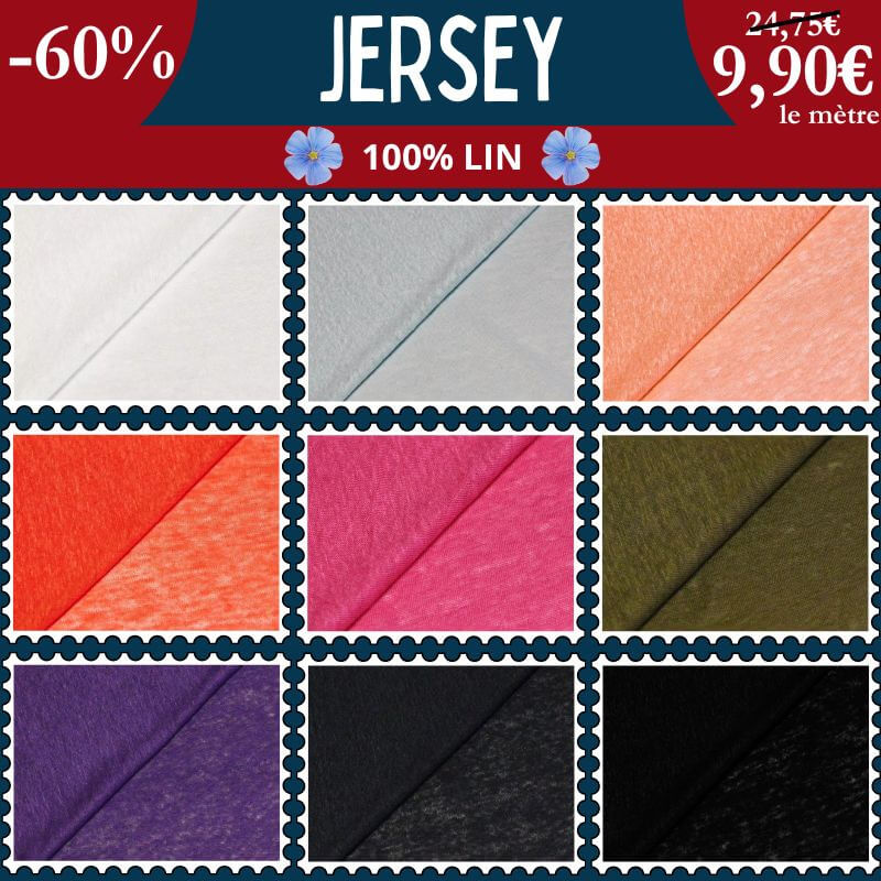 Jersey 100% lin à -60% - 9,90€ – Léger, élégant, irrésistible