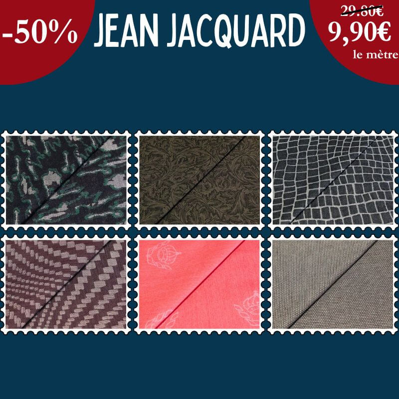 Jean jacquard à moitié prix : un tissu de caractère à 9,90€