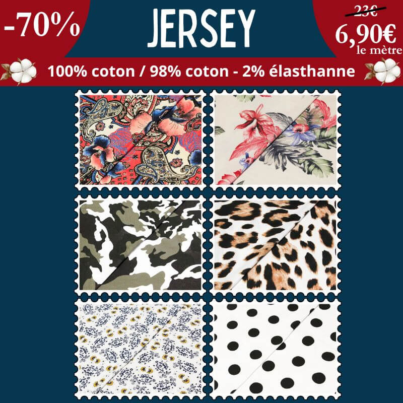 Jerseys imprimés à 6,90€/m – made in Italy & upcyclés
