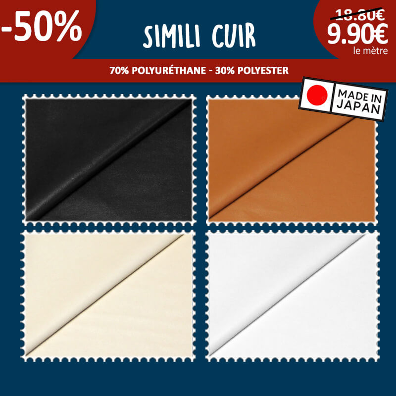 Simili cuir effet agneau plongé à 9,90€ le mètre