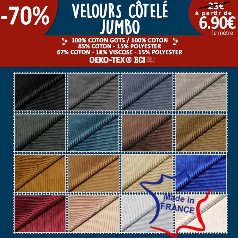 ?? Velours côtelé Jumbo : une merveille française écoresponsable en édition limitée. Découvrez-le maintenant !