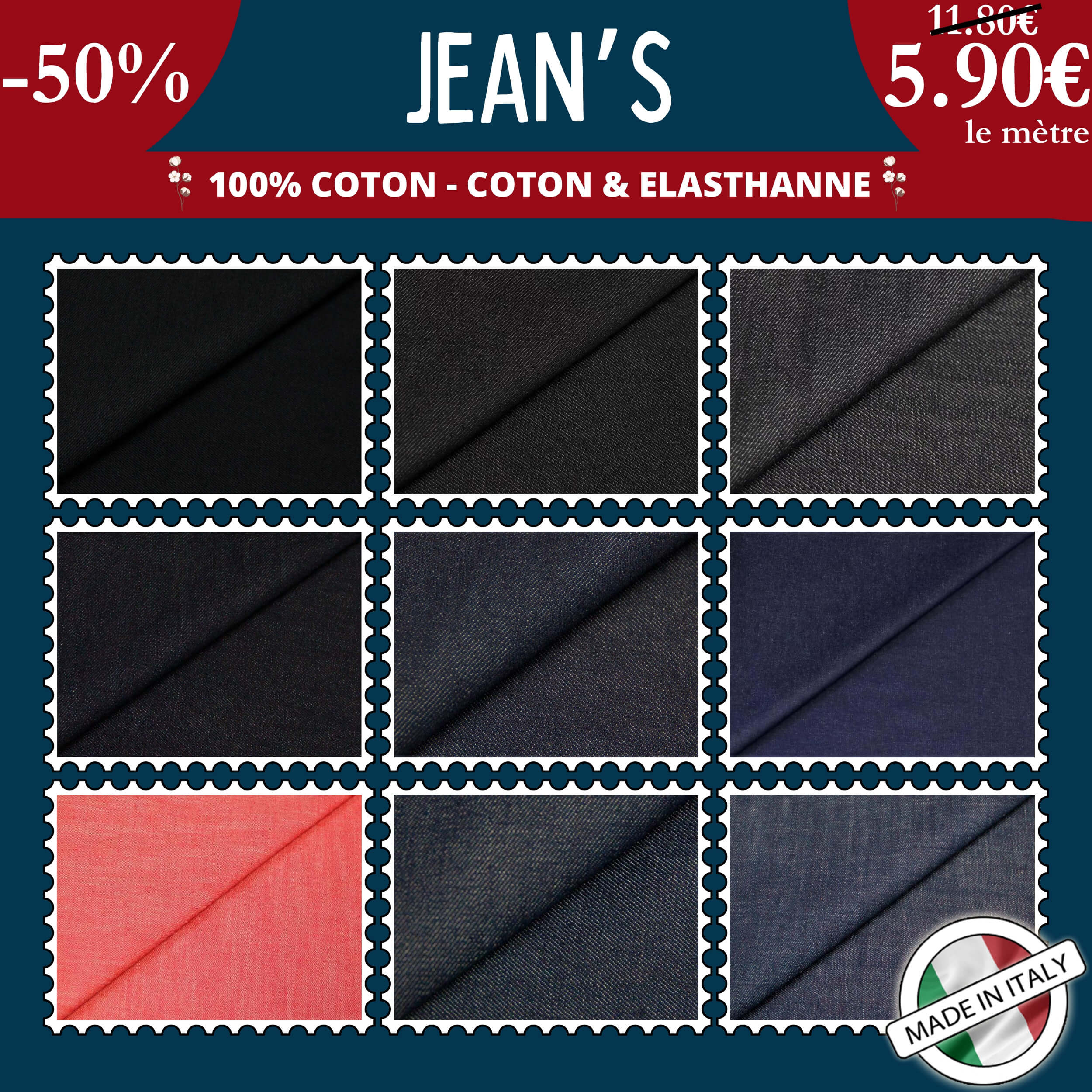 Jean’s à 5,90€ le mètre !
