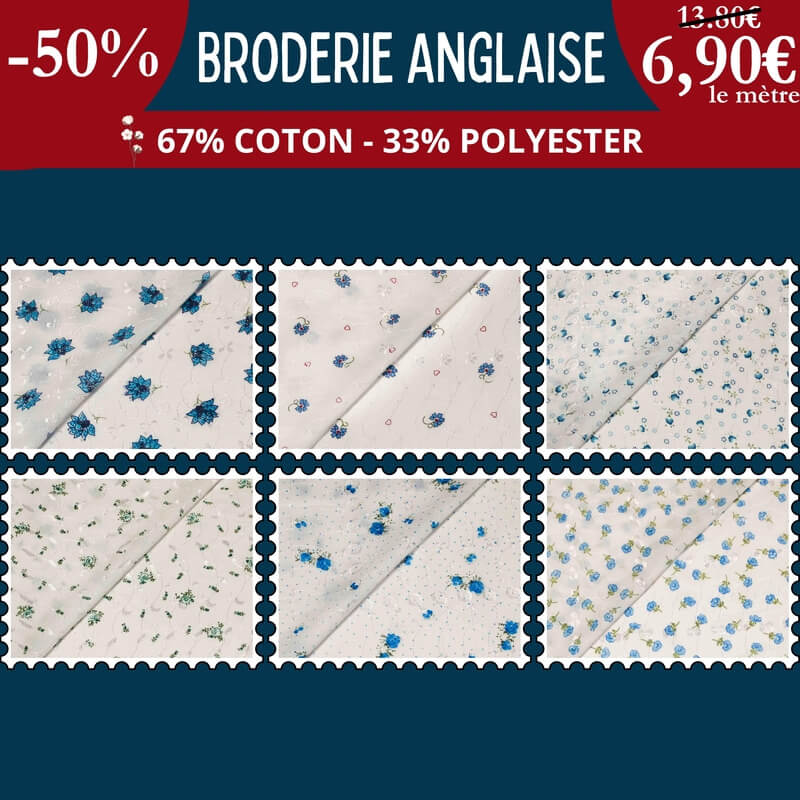 Broderie anglaise à 6,90€ le mètre